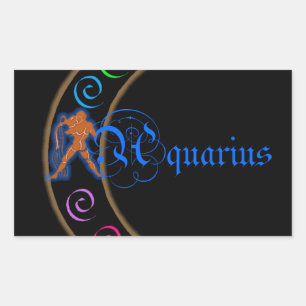 Pegatina Rectangular Aquarius