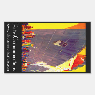 Pegatina Rectangular Aquitania Saliendo de Promo