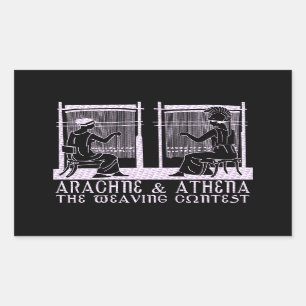 Pegatina Rectangular Arachne vs. Athena
