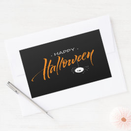 Pegatina Rectangular Araña de Halloween Adorable