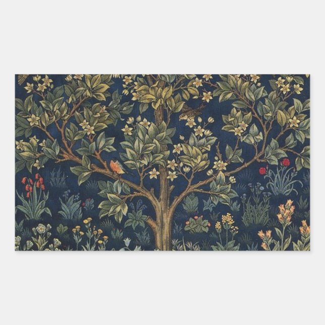 Pegatina Rectangular Árbol de vida (Anverso)