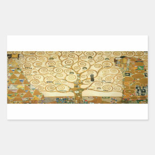 Pegatina Rectangular Árbol de vida por Gustav Klimt
