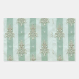Pegatina Rectangular Árboles de diamante con aspecto de terciopelo con