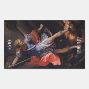 Pegatina Rectangular Arcángel Michael "SAVE EUROPE"