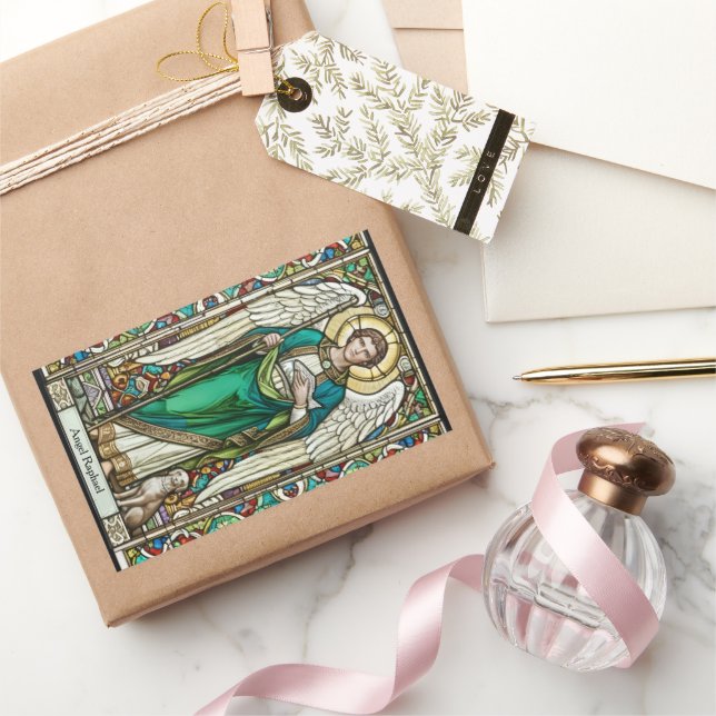 Pegatina Rectangular Archangel Raphael - Angel Raphael (Regalar)