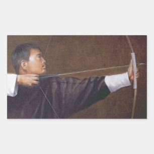 Pegatina Rectangular Archer Bhutan