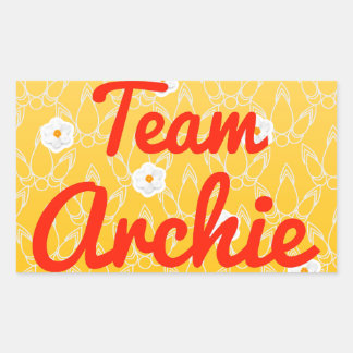 Pegatina Rectangular Archie de equipo