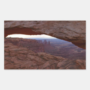 Pegatina Rectangular Arco Mesa del Parque Nacional Canyonlands