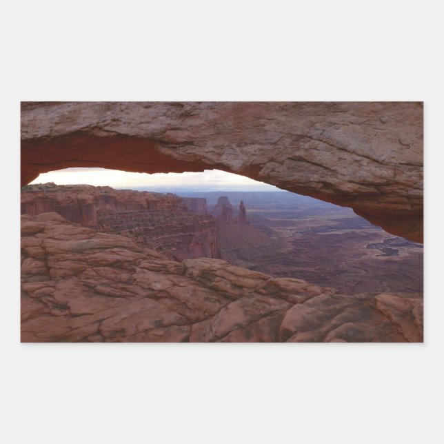 Pegatina Rectangular Arco Mesa del Parque Nacional Canyonlands (Anverso)