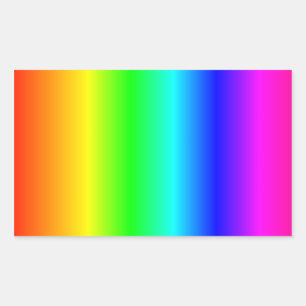 Pegatina Rectangular Arcoiris