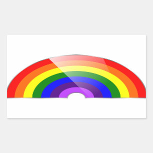 Pegatina Rectangular Arcoiris