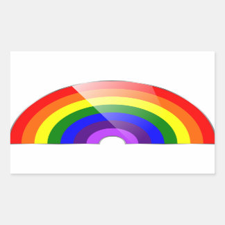 Pegatina Rectangular Arcoiris