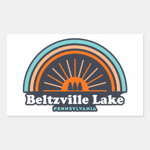 Pegatina Rectangular Arcoiris de Beltzville Lake Pennsylvania
