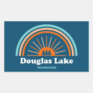 Pegatina Rectangular Arcoiris de Douglas Lake Tennessee