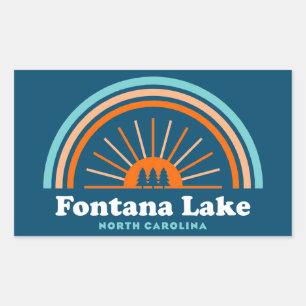 Pegatina Rectangular Arcoiris de Fontana Lake North Carolina