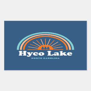 Pegatina Rectangular Arcoiris de Hyco Lake North Carolina