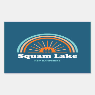 Pegatina Rectangular Arcoiris de New Hampshire