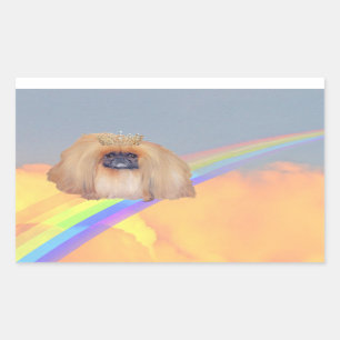 Pegatina Rectangular Arcoiris de Pekín