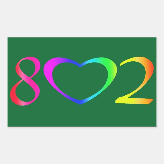 Pegatina Rectangular Arcoiris del Orgullo Gay (Anverso)