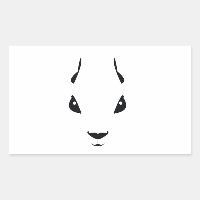 Pegatina Rectangular ardilla (Anverso)