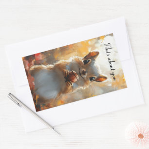 Pegatina Rectangular Ardilla, locos por ti