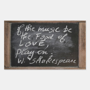 Pegatina Rectangular Ardoise - Cita de W. Shakespeare -