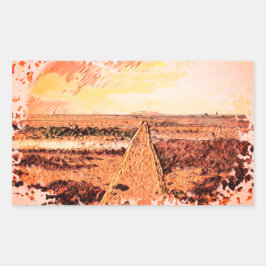 Pegatina Rectangular Ardrossan Beach Sunset, Scotland