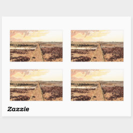 Pegatina Rectangular Ardrossan Beach Sunset, Scotland