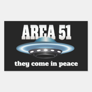 Pegatina Rectangular Área 51