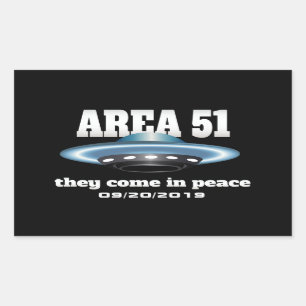 Pegatina Rectangular Área 51