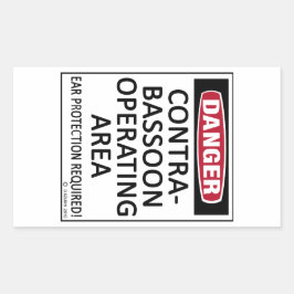 Pegatina Rectangular Área de operaciones de Contrabassoon