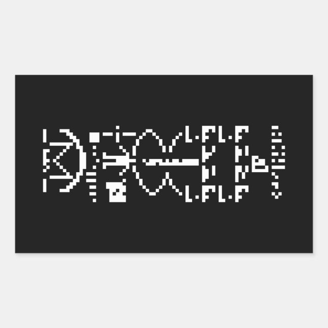 Pegatina Rectangular Arecibo Binary Message 1974 (Anverso)