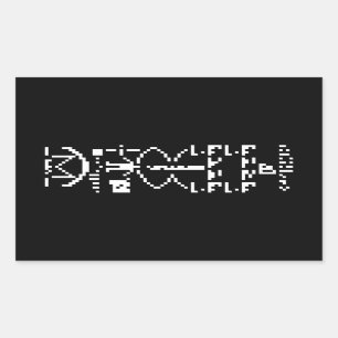 Pegatina Rectangular Arecibo Binary Message 1974