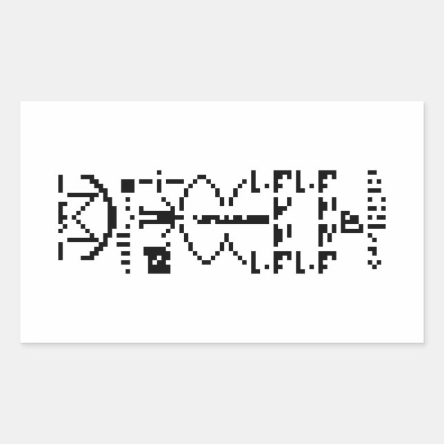Pegatina Rectangular Arecibo Binary Message 1974 (Anverso)