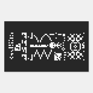 Pegatina Rectangular Arecibo Binary Message Reply