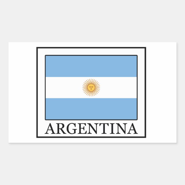 Pegatina Rectangular Argentina (Anverso)