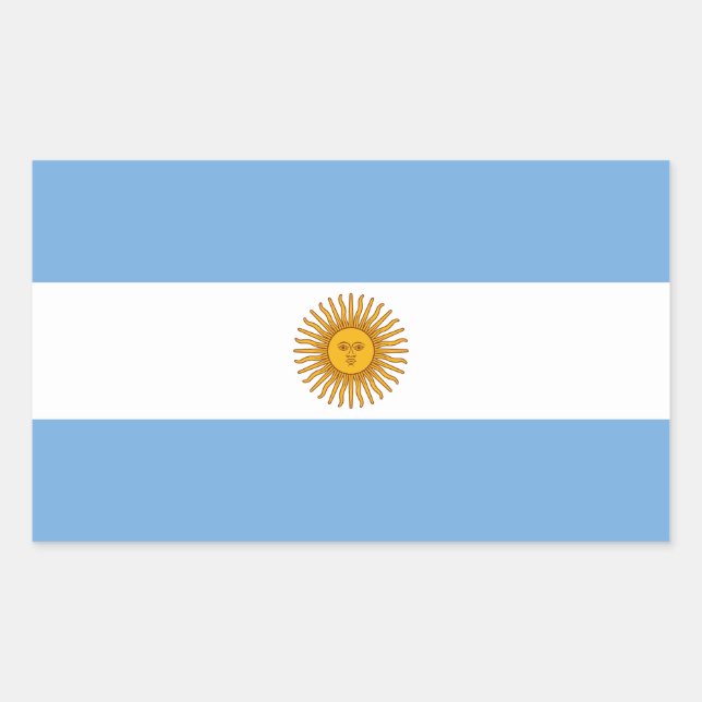 Pegatina Rectangular Argentina (Anverso)