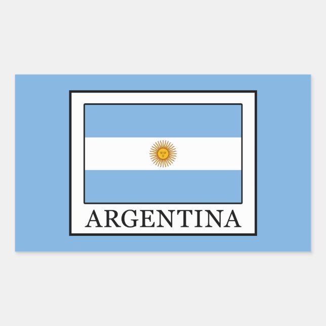 Pegatina Rectangular Argentina (Anverso)