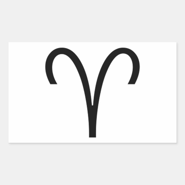 Pegatina Rectangular Aries (Anverso)