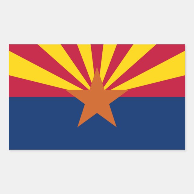 Pegatina Rectangular Arizona (Anverso)