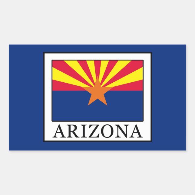 Pegatina Rectangular Arizona (Anverso)