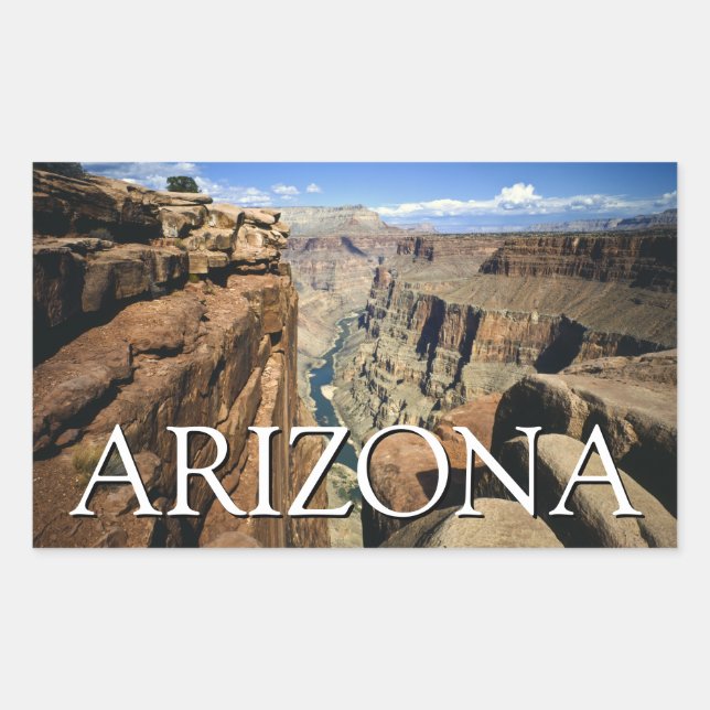 Pegatina Rectangular Arizona | Parque Nacional del Gran Cánion (Anverso)