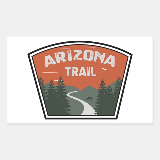 Pegatina Rectangular Arizona Trail (Anverso)