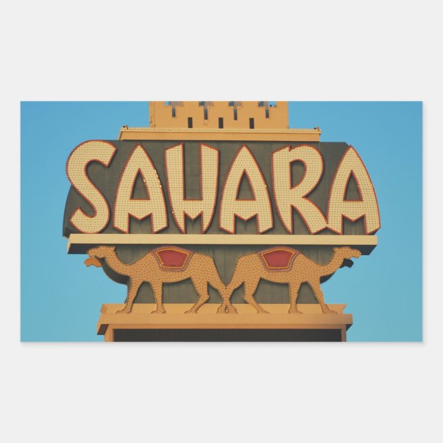 Pegatina Rectangular Arquitectura emblemática del Casino de Las Vegas S (Anverso)