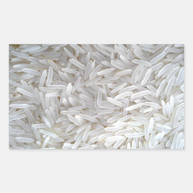 Pegatina Rectangular Arroz delicioso (Anverso)