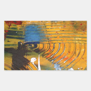Pegatina Rectangular Arte abstracto
