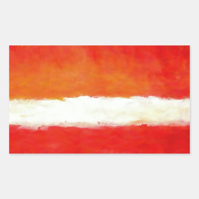 Pegatina Rectangular Arte abstracto moderno - estilo Rothko (Anverso)