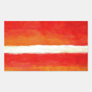 Pegatina Rectangular Arte abstracto moderno - estilo Rothko