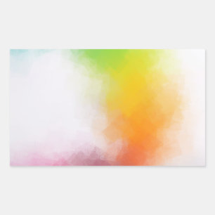 Pegatina Rectangular Arte abstracto moderno plantilla en blanco colorid