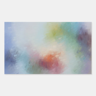 Pegatina Rectangular Arte abstracto moderno plantilla en blanco persona
